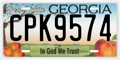 GA license plate CPK9574