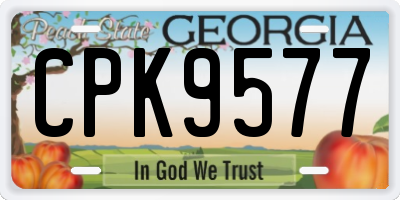 GA license plate CPK9577