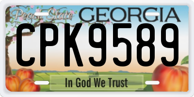 GA license plate CPK9589