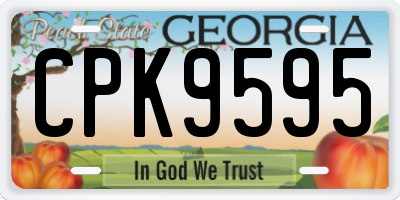 GA license plate CPK9595