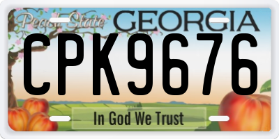 GA license plate CPK9676