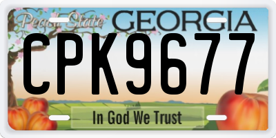 GA license plate CPK9677