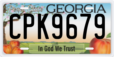 GA license plate CPK9679