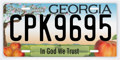 GA license plate CPK9695