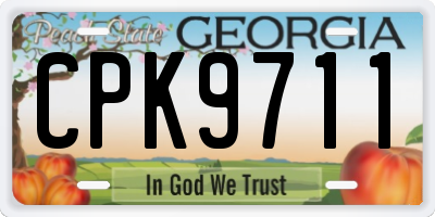 GA license plate CPK9711