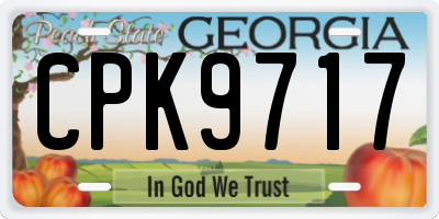 GA license plate CPK9717