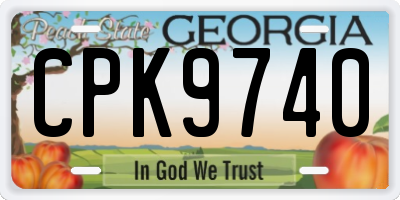 GA license plate CPK9740