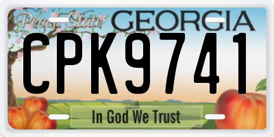 GA license plate CPK9741