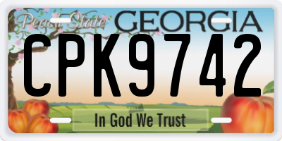 GA license plate CPK9742