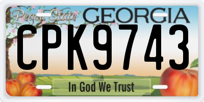 GA license plate CPK9743