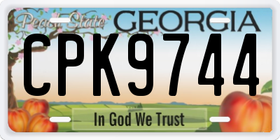 GA license plate CPK9744