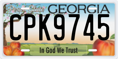 GA license plate CPK9745