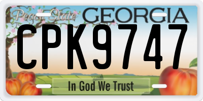 GA license plate CPK9747