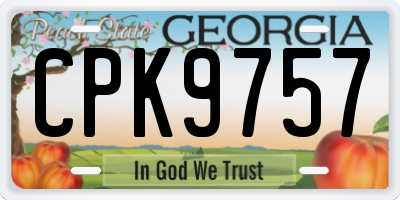 GA license plate CPK9757