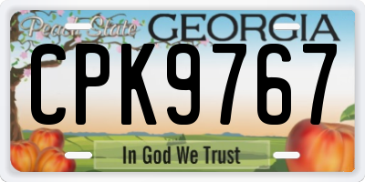 GA license plate CPK9767