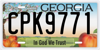 GA license plate CPK9771