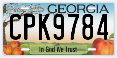 GA license plate CPK9784