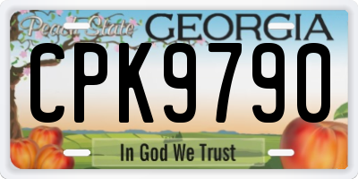 GA license plate CPK9790