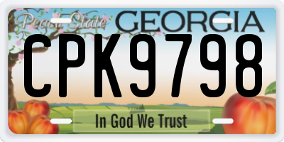 GA license plate CPK9798
