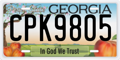 GA license plate CPK9805