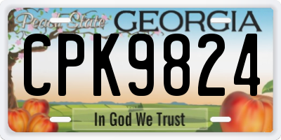 GA license plate CPK9824