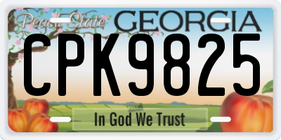 GA license plate CPK9825