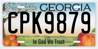 GA license plate CPK9879
