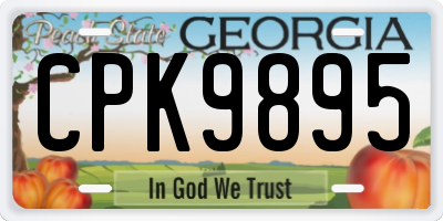 GA license plate CPK9895