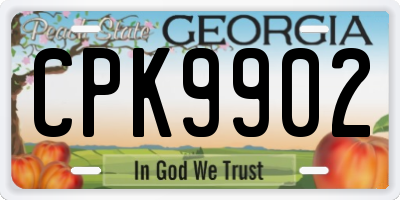 GA license plate CPK9902