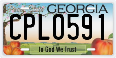 GA license plate CPL0591