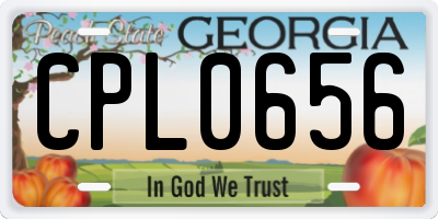 GA license plate CPL0656