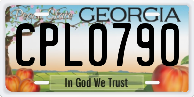 GA license plate CPL0790