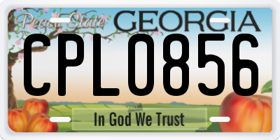 GA license plate CPL0856
