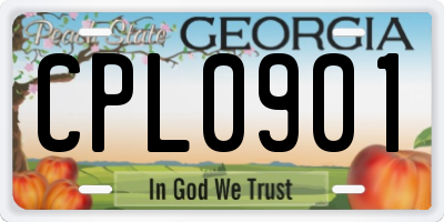 GA license plate CPL0901