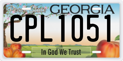 GA license plate CPL1051