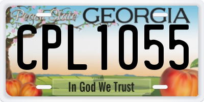 GA license plate CPL1055