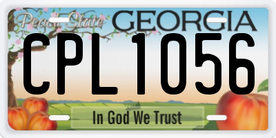GA license plate CPL1056