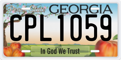 GA license plate CPL1059
