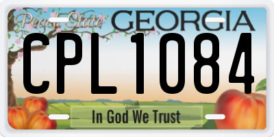 GA license plate CPL1084