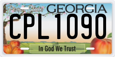 GA license plate CPL1090