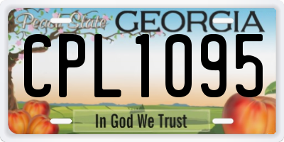 GA license plate CPL1095