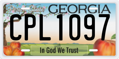 GA license plate CPL1097