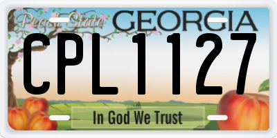 GA license plate CPL1127