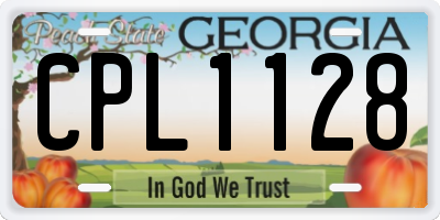GA license plate CPL1128