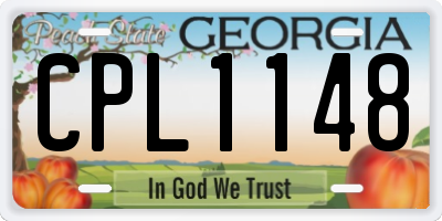 GA license plate CPL1148