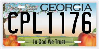GA license plate CPL1176