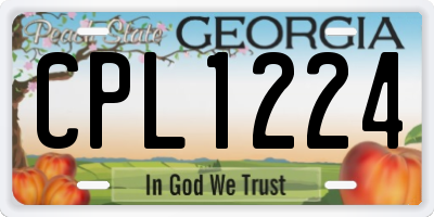 GA license plate CPL1224