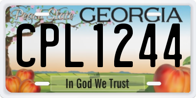 GA license plate CPL1244