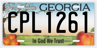 GA license plate CPL1261