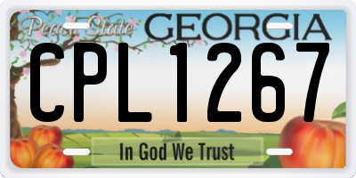GA license plate CPL1267
